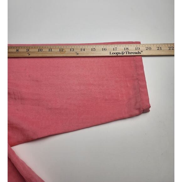 Eileen Fisher Womens XL Pink/Salmon Silk Cardigan shoulder pads Hood Athleisure - Picture 11 of 12